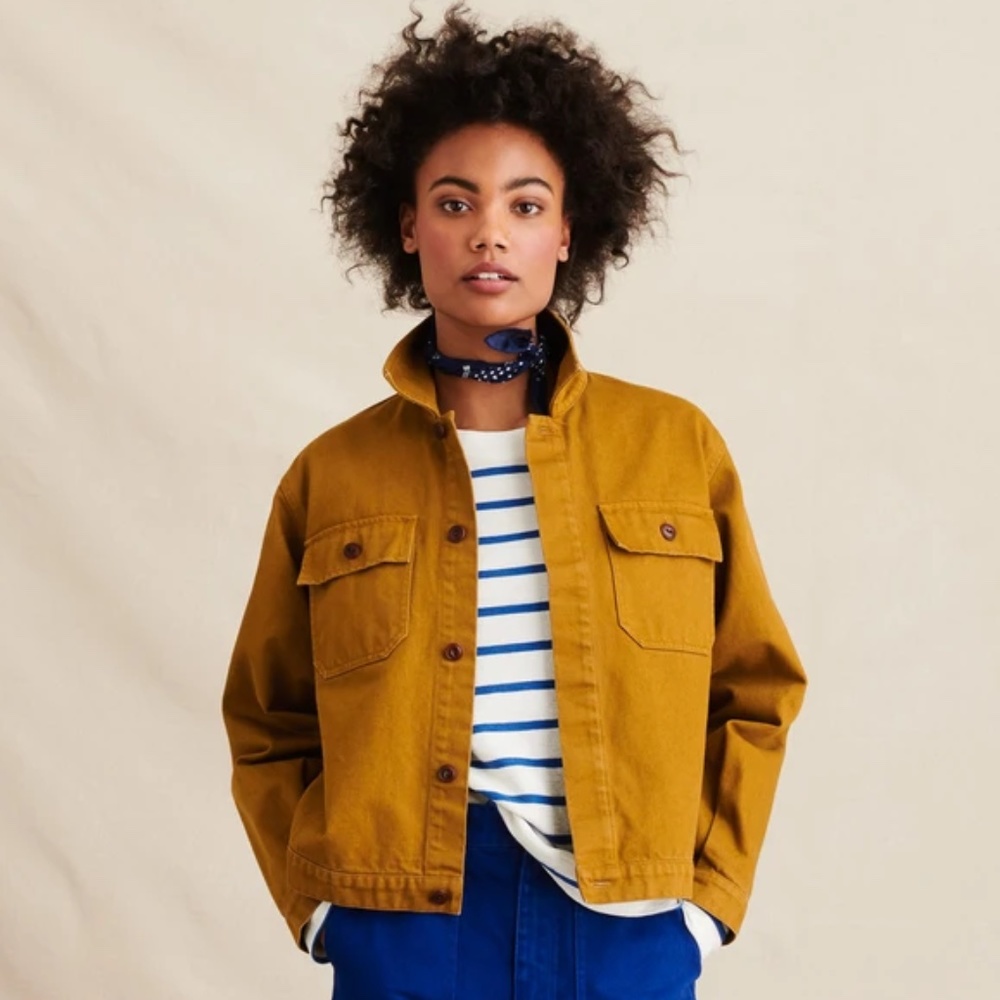 Alex Mill Patrick Denim Jacket Golden Khaki XS RRP$155